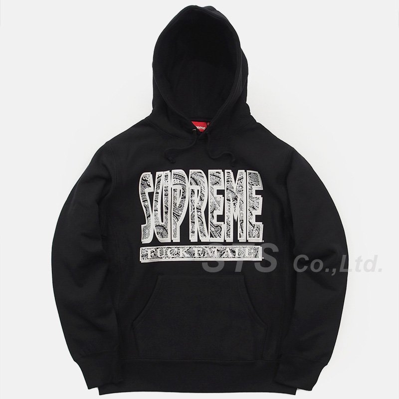 Supreme - Paisley Fuck Em All Hooded Sweatshirt - UG.SHAFT