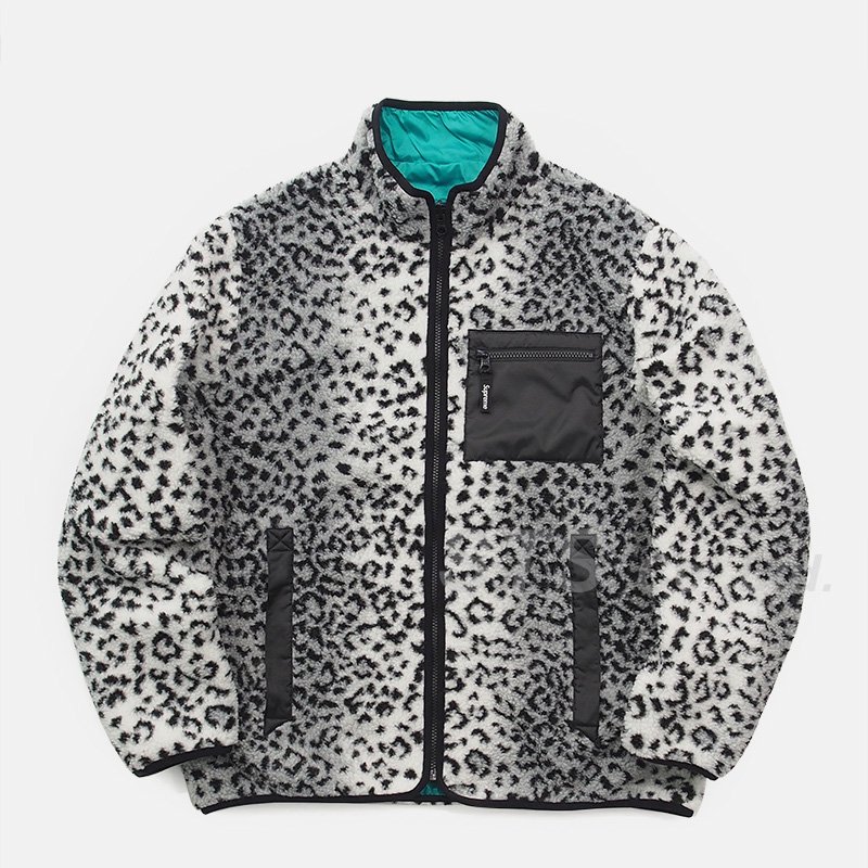 レオパードsupreme☆leopard fleece reversible jacket