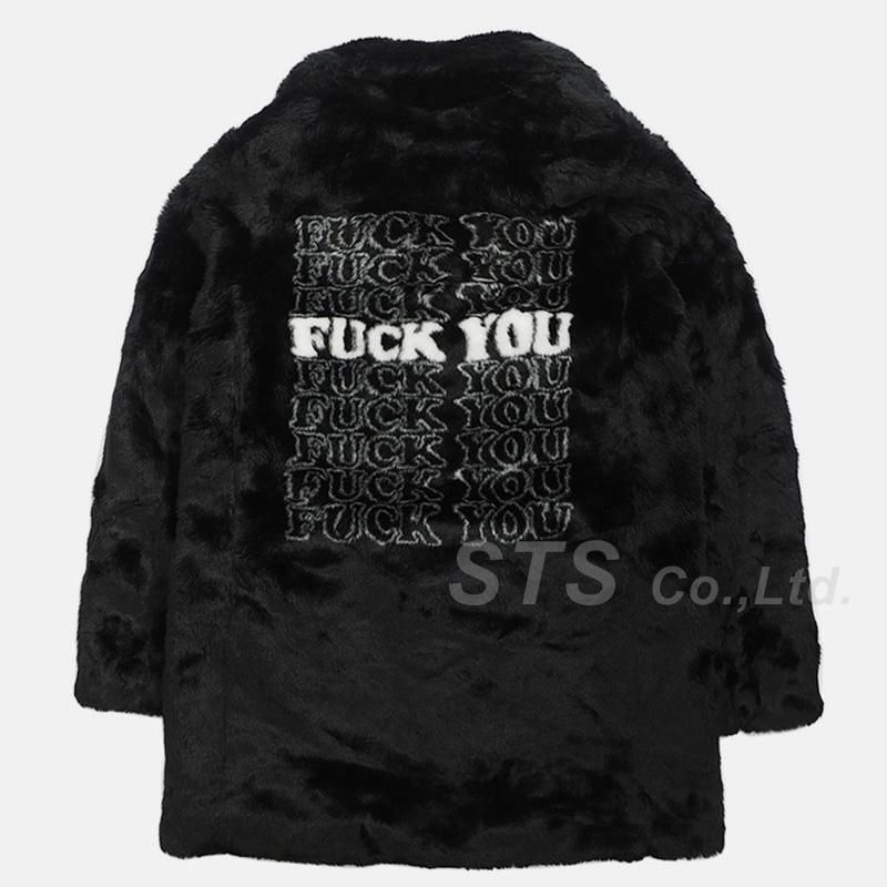 Supreme/HYSTERIC GLAMOUR Fuck You Faux Fur Coat - UG.SHAFT