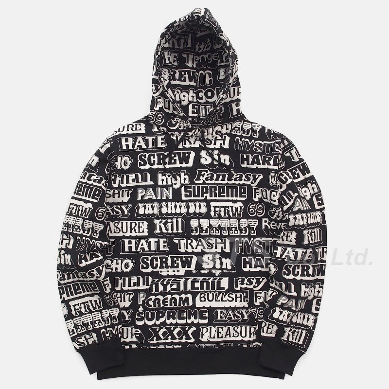 Supreme/HYSTERIC GLAMOUR Text Hooded Sweatshirt - UG.SHAFT
