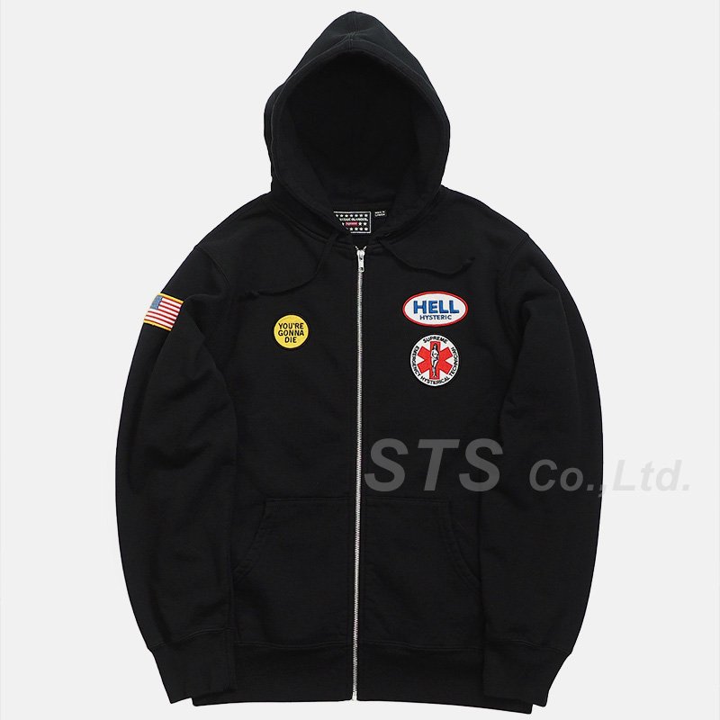 supreme patches hoodie