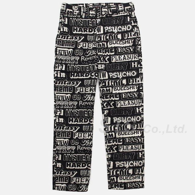 Supreme Hysteric Glamour Text Work Pant | www.innoveering.net