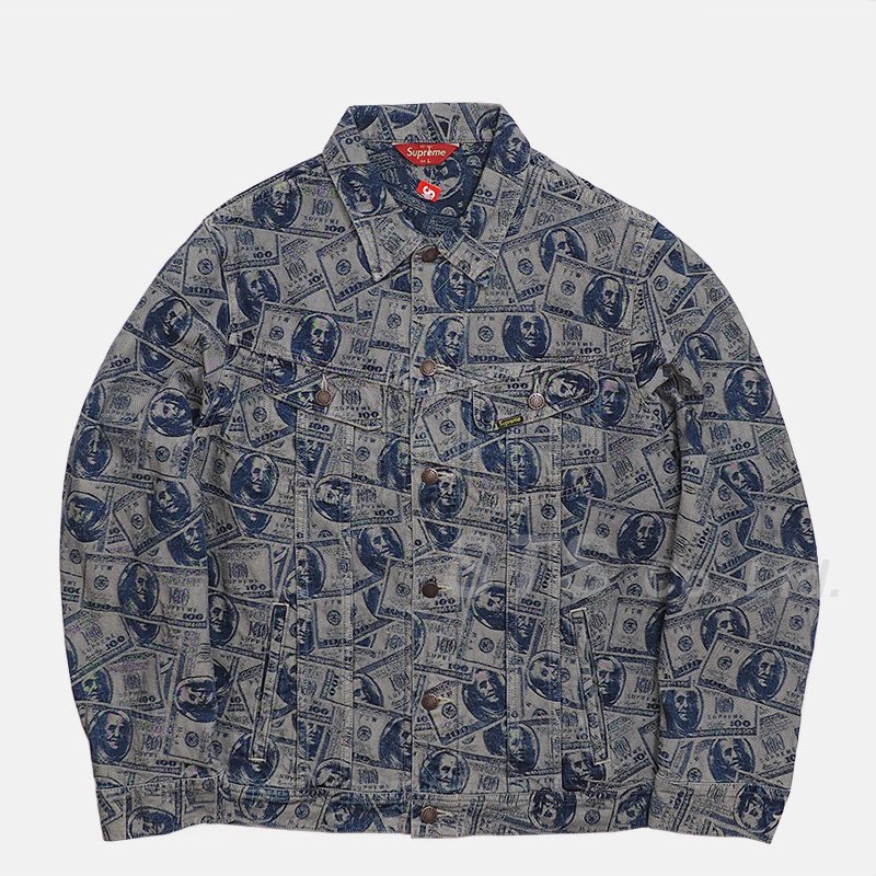 Supreme - 100 Dollar Bill Trucker Jacket - UG.SHAFT