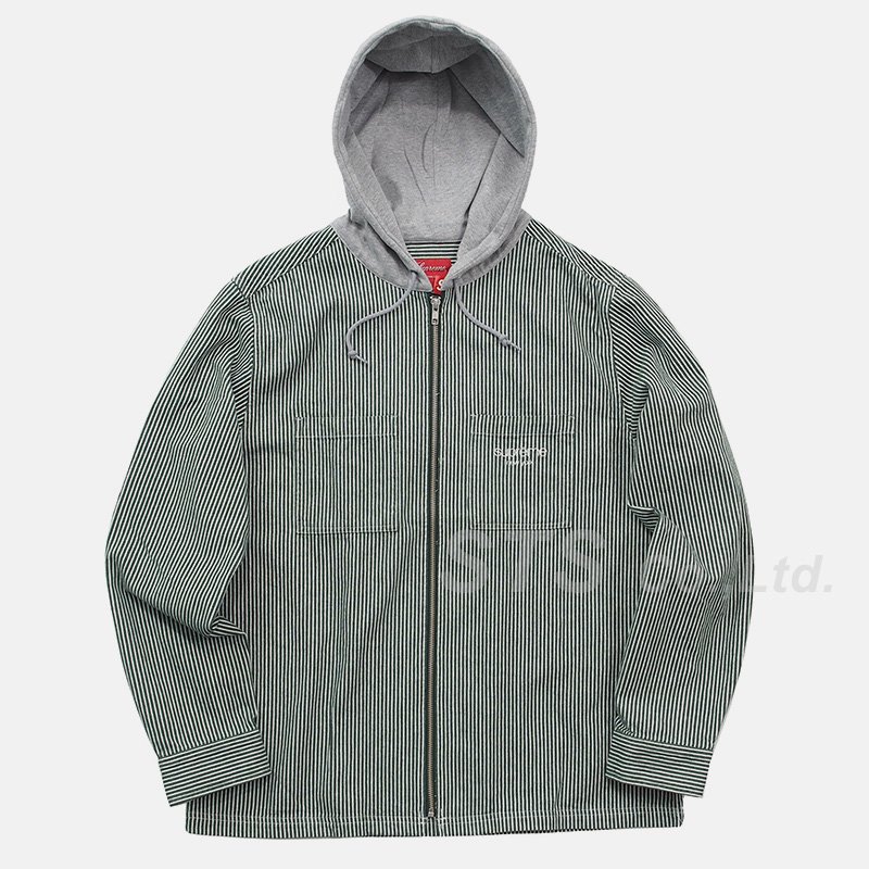 Supreme - Hooded Stripe Denim Zip Up Shirt - UG.SHAFT