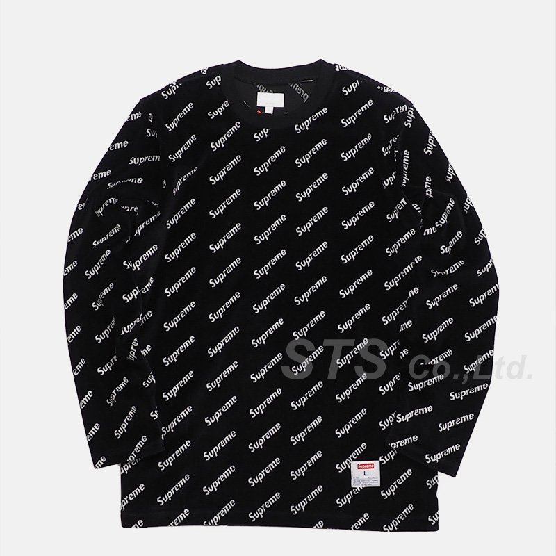 Supreme - Velour Diagonal Logo L/S Top - UG.SHAFT