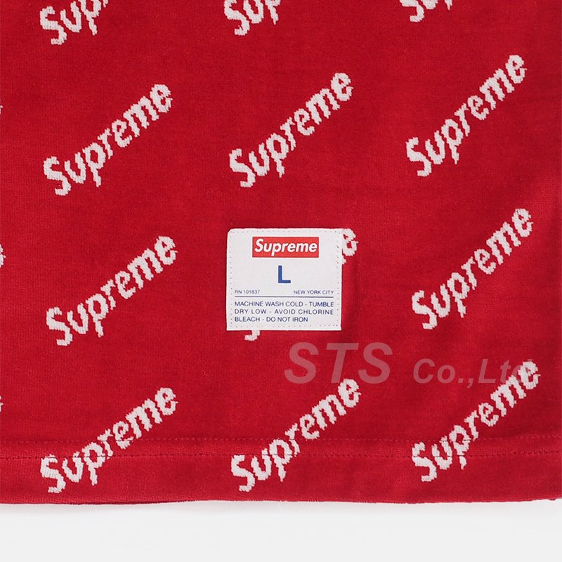 Supreme - Velour Diagonal Logo L/S Top - UG.SHAFT