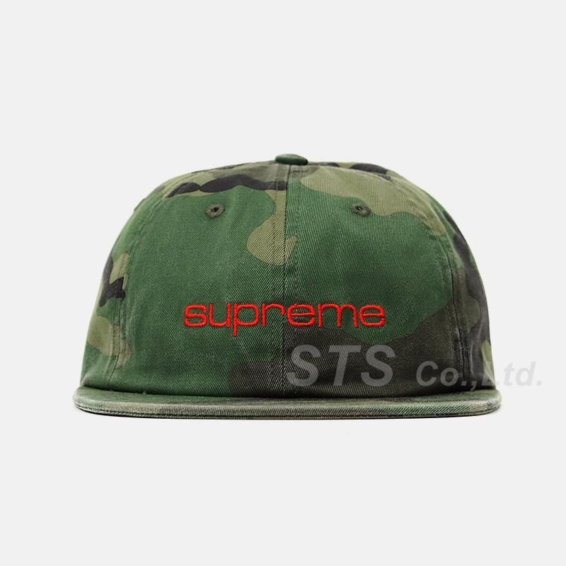 帽子 Supreme - Compact Logo 6-Panel Supreme Compact Logo 6-Panel Cap Black Red Woodland F/W 17