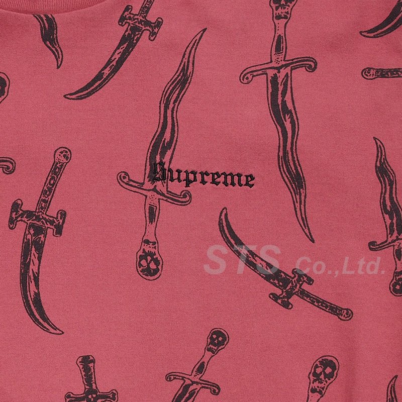 Supreme Dagger Long Sleeve Shirt Black Medium, AUTHENTIC