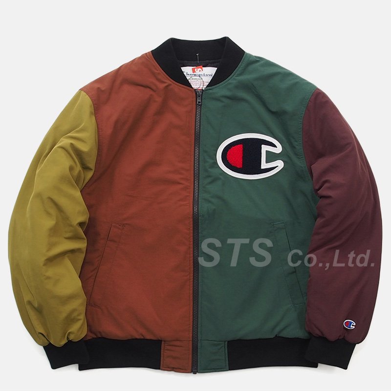 supreme×Champion color blocked jacket【L】hyste