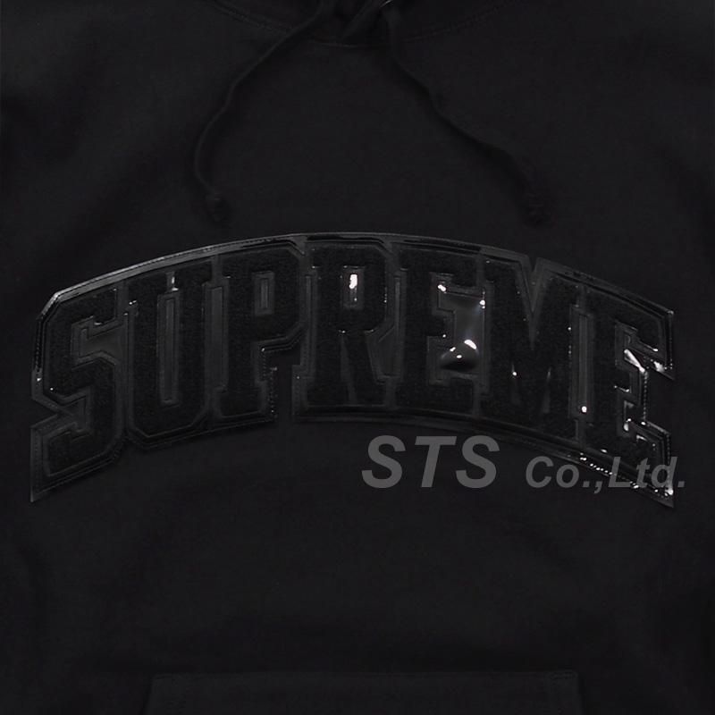 Supreme - Patent/Chenille Arc Logo Hooded Sweatshirt - UG.SHAFT