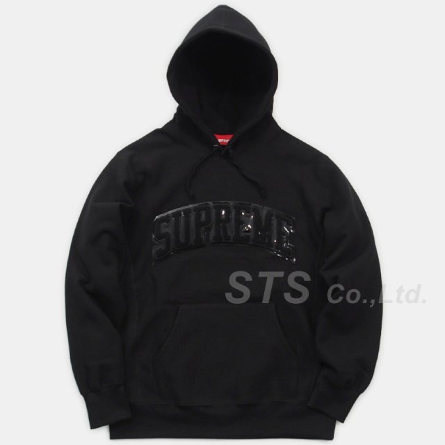 Supreme - Patent/Chenille Arc Logo Hooded Sweatshirt