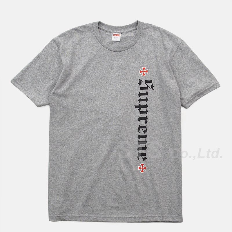 142【限定コラボ】シュプリーム×インディペンデント☆ビッグロゴ　半袖Tシャツ