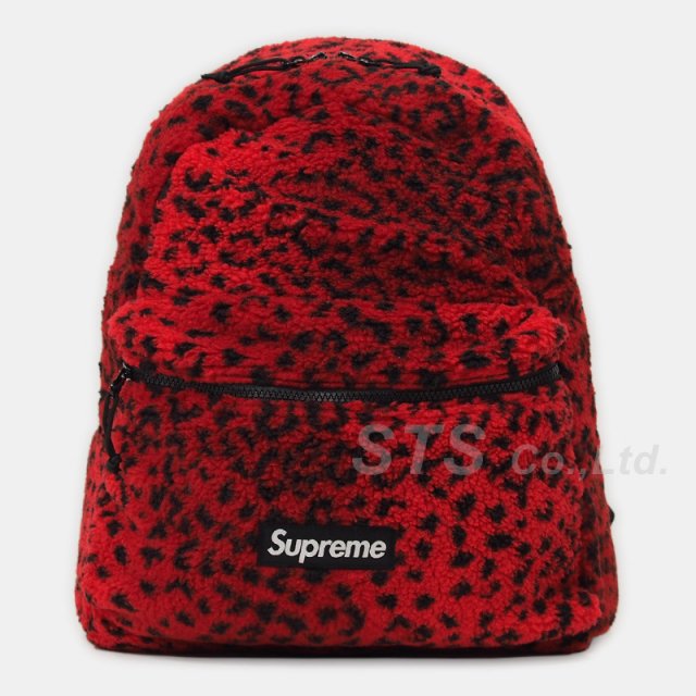Supreme - Leopard Fleece Backpack