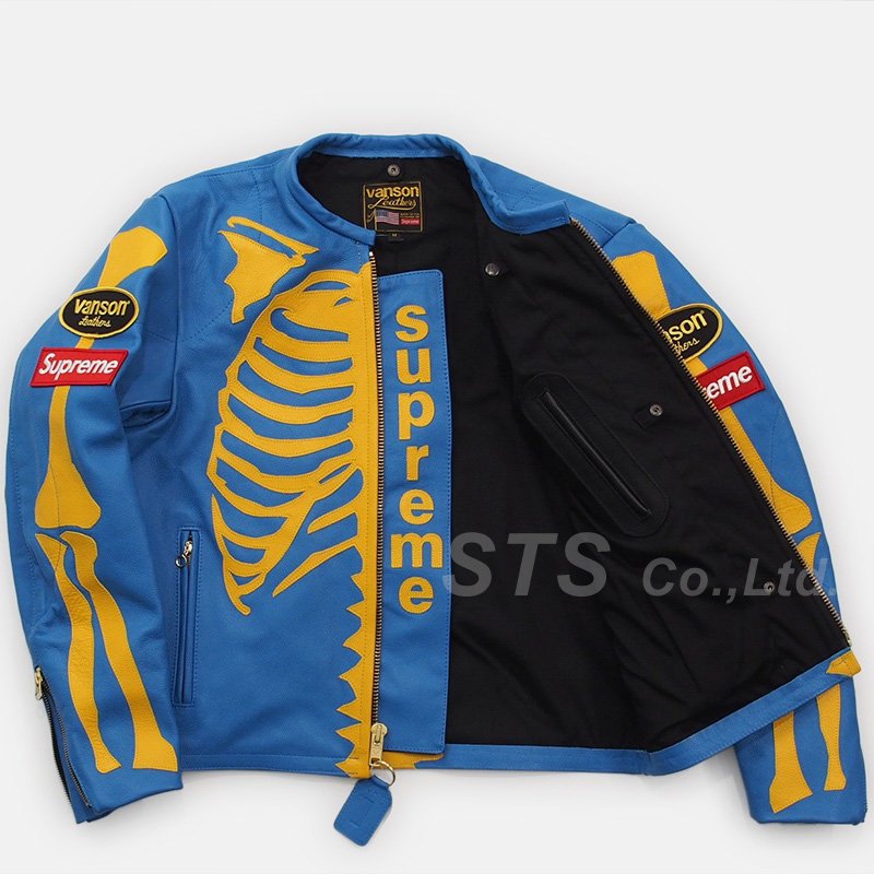 Supreme leather bones top jacket