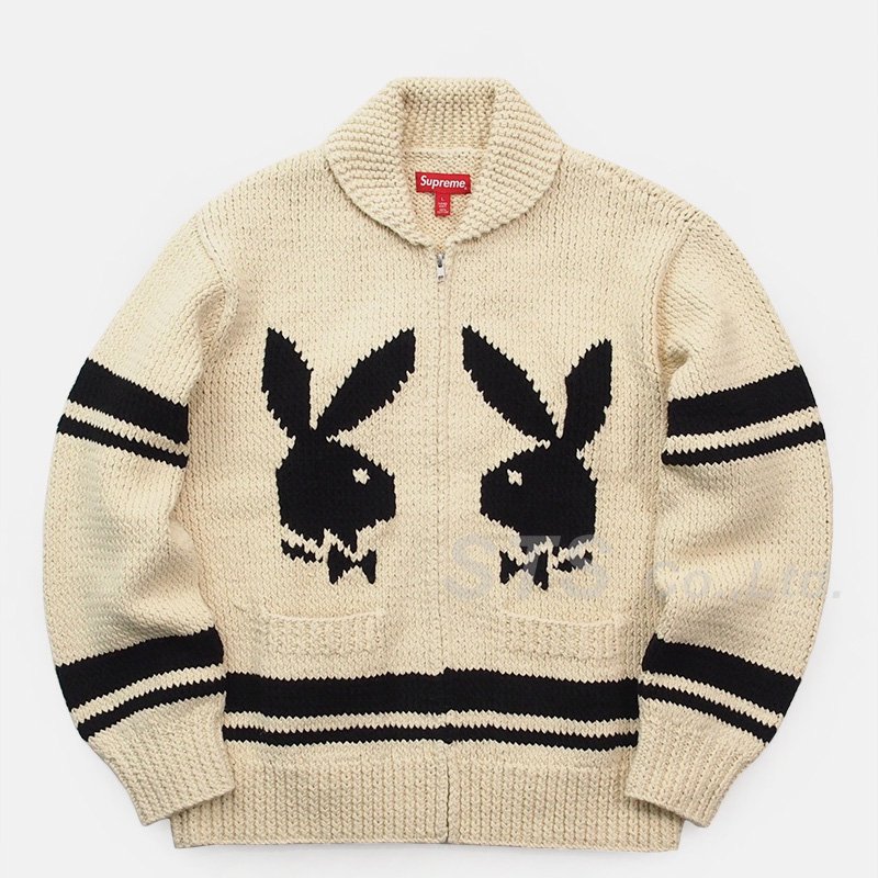 Supreme/Playboy Shawl Collar Full Zip Sweater - UG.SHAFT