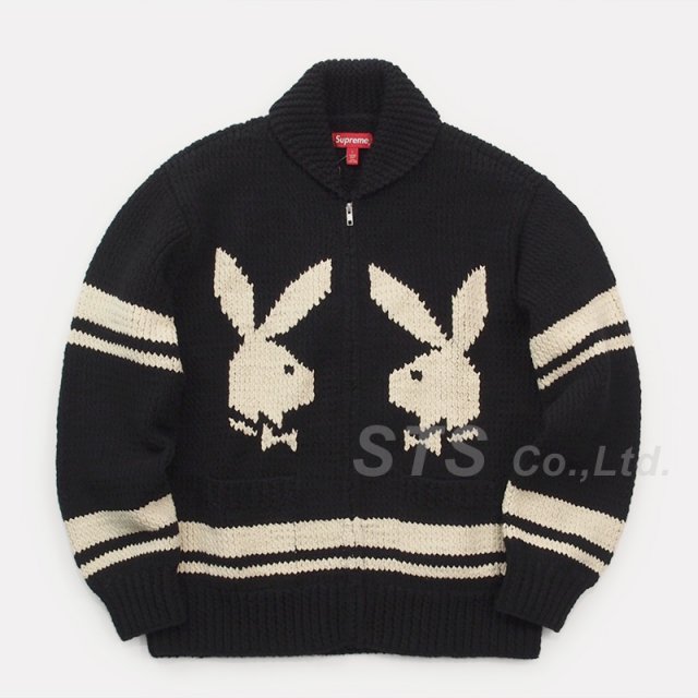Supreme/Playboy Shawl Collar Full Zip Sweater