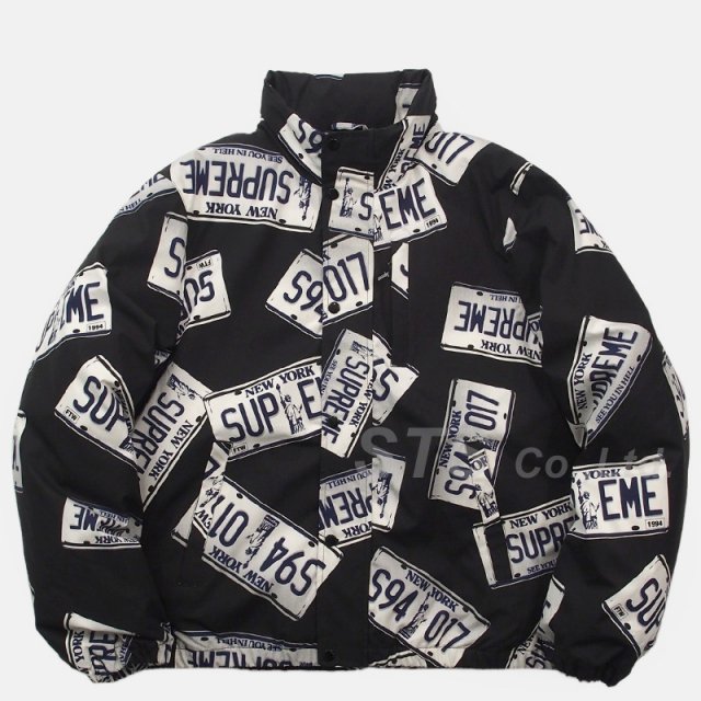 Supreme - License Plate Puffy Jacket