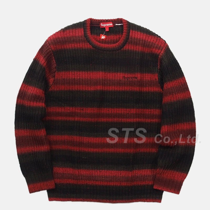 supreme ombre stripe sweater M 17awニット/セーター