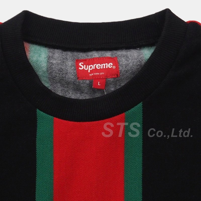 Supreme - Vertical Striped Pique Crewneck - UG.SHAFT