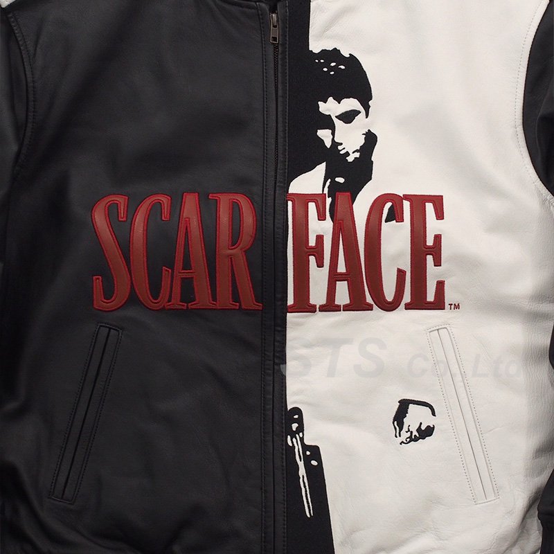 Supreme - Scarface Embroidered Leather Jacket - UG.SHAFT