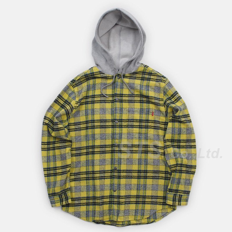 Supreme Quilted Hooded Plaid Shirt