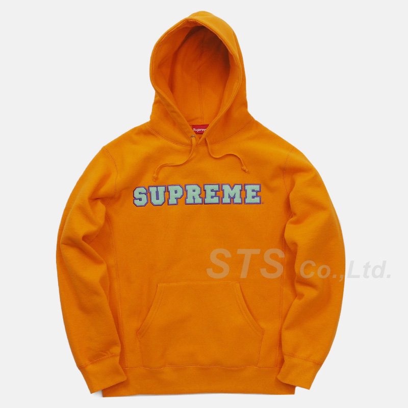 SUPREME(シュプリーム) サイズ:L 18SS Cord Collegiate Logo Hooded