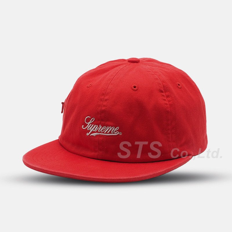 Supreme Side Pocket Script 6 Panel Cap θ-