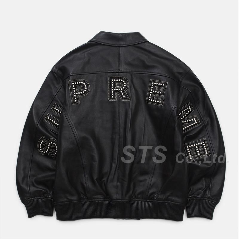 試着し部屋に飾ってましたsupreme Studded Arc Logo Leather Jacket