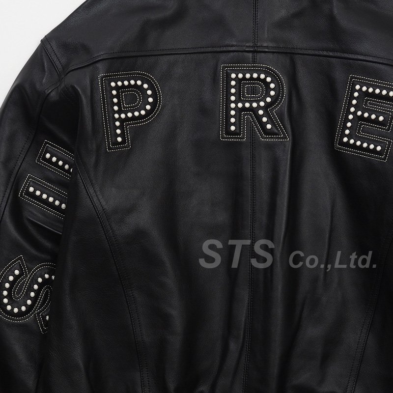 最安！！Supreme/Studded Arc logo Leather