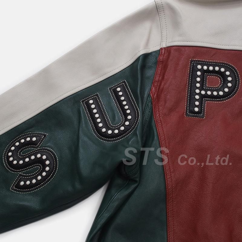 Supreme - Studded Arc Logo Leather Jacket - UG.SHAFT