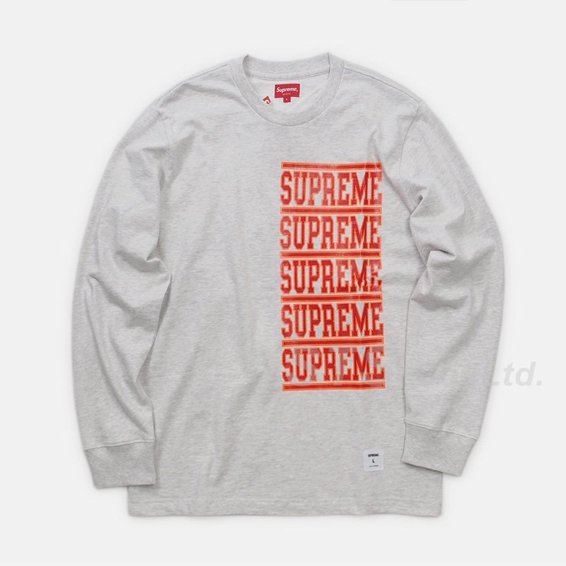 Supreme Stacked L/S Top ピンク M 国内正規品