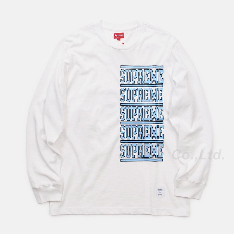 Supreme Stacked L/S Top ピンク L 国内正規品