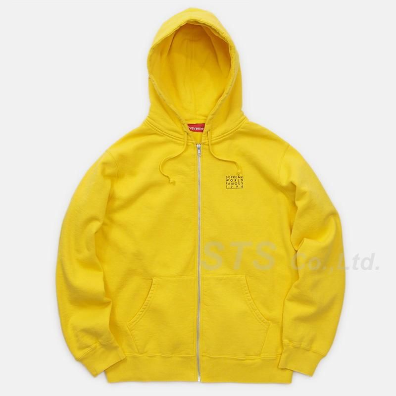 SUPREME World Famous Zip Up Hooded Sweatshirt
