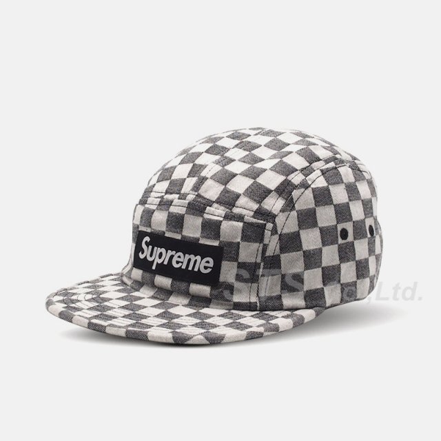 Supreme - Checkerboard Camp Cap
