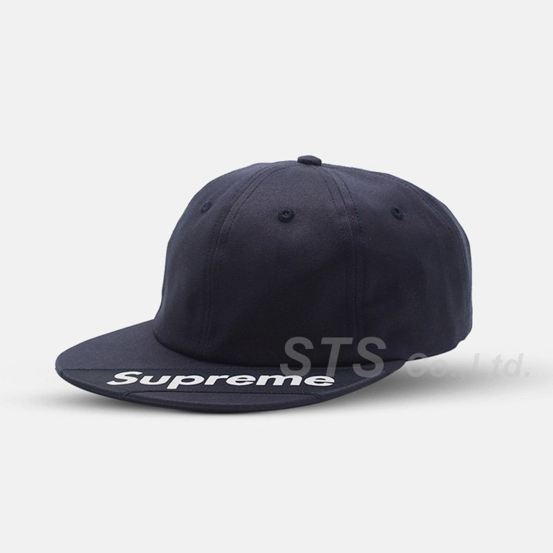 Supreme cap white visor lavel 6-panel帽子