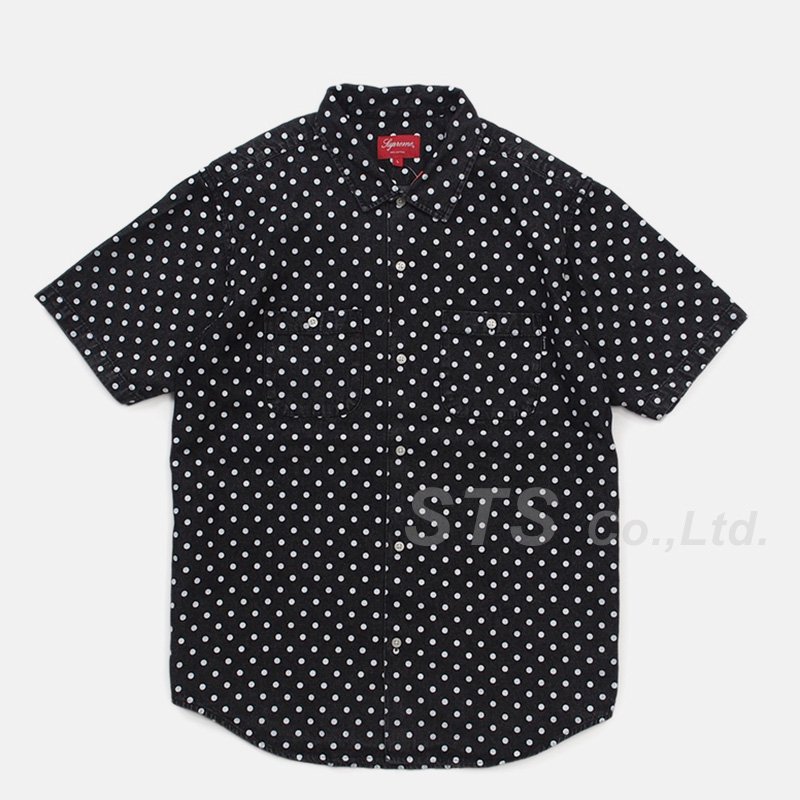 【L】supreme polka dot denim shirt