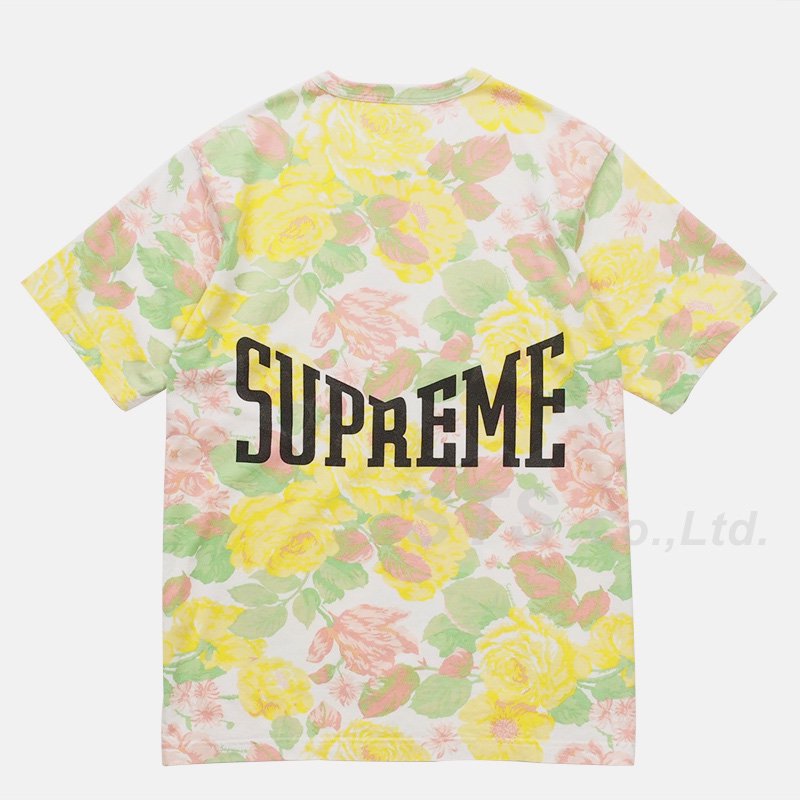 supreme  flowers tee