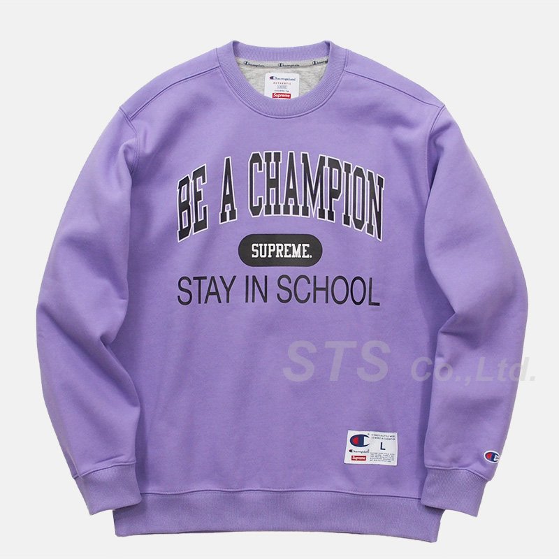 Supreme/Champion Stay In School Crewneck - UG.SHAFT