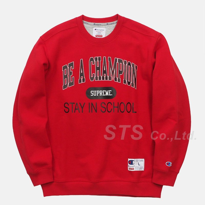 Champion Stay In School Crewneck 黒L
