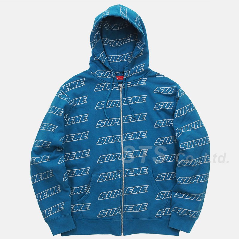 トップスsupreme Repeat Zip Up Hooded Sweatshirt