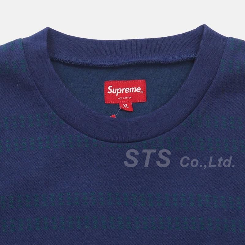 supsupreme Dash Stripe Tシャツ　Sサイズ　ネイビー