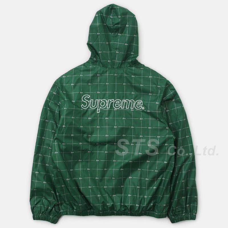 Supreme lacoste reflective grid nylon best sale anorak white