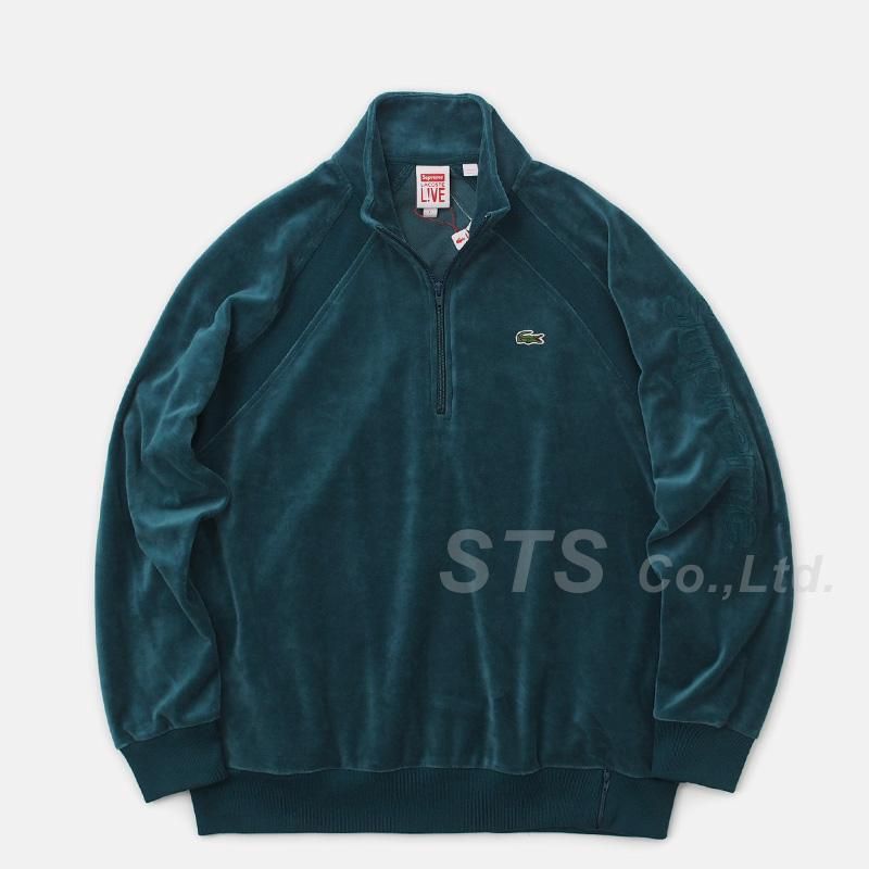 全国宅配無料 supreme✖︎LACOSTE ハーフジップ スウェット