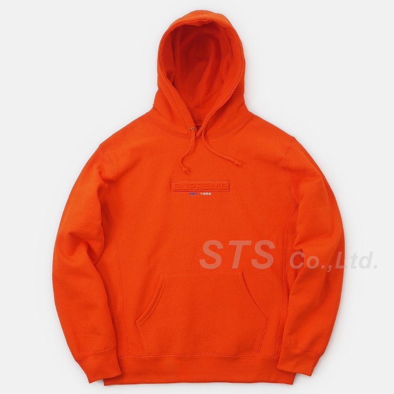 supreme embossed logo hoodie