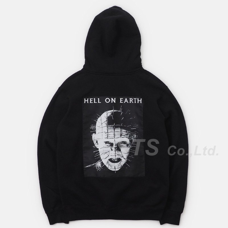 Supreme/Hellraiser Pinhead Zip Up Hooded Sweatshirt with woven