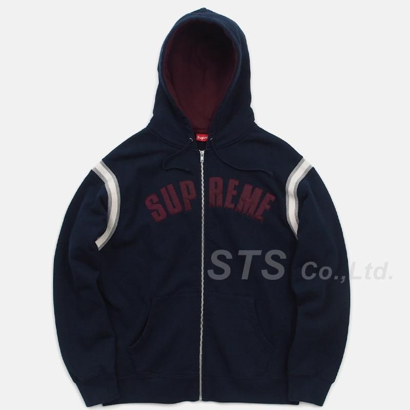 Supreme Jet Sleeve Zip Up Hooded Sweatshirt Black Men's