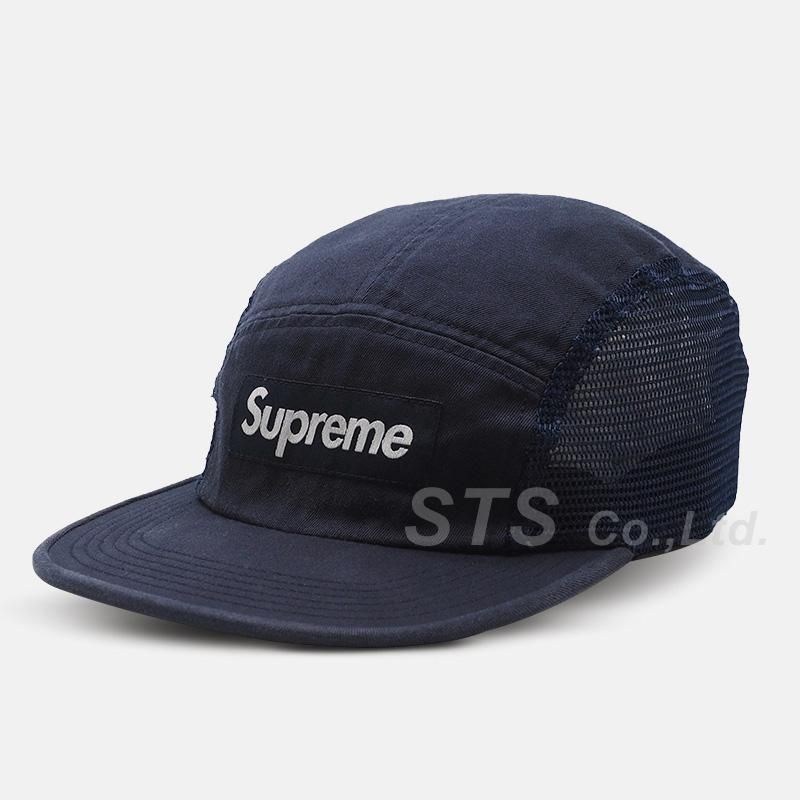 Supreme mesh panel camp cap box logo