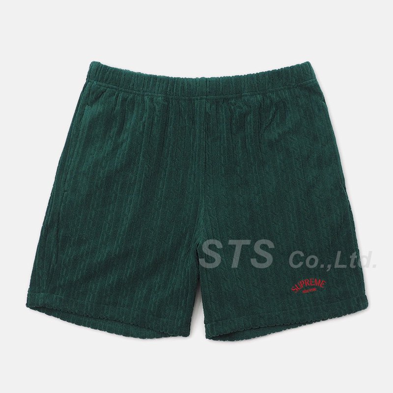 supreme cable knit terry short | hartwellspremium.com