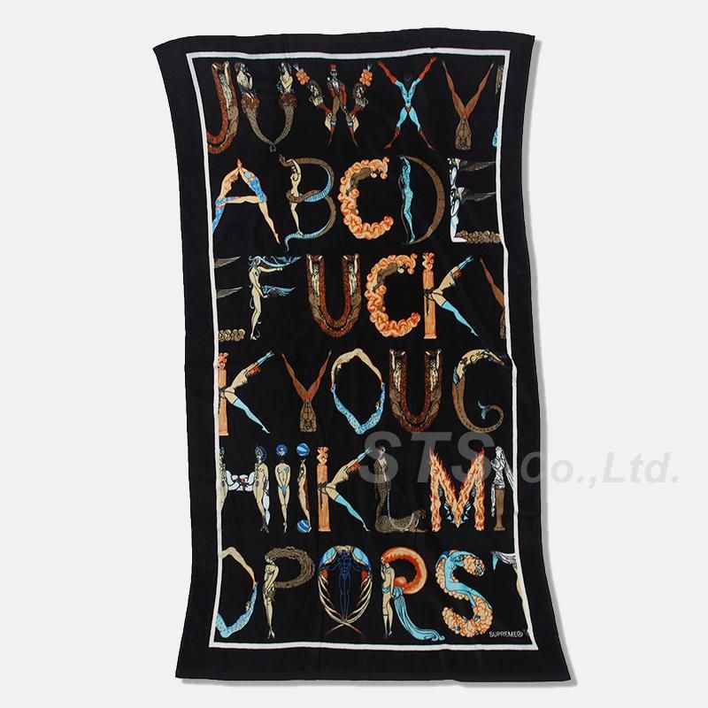 Supreme Alphabet Towel | munchercruncher.com