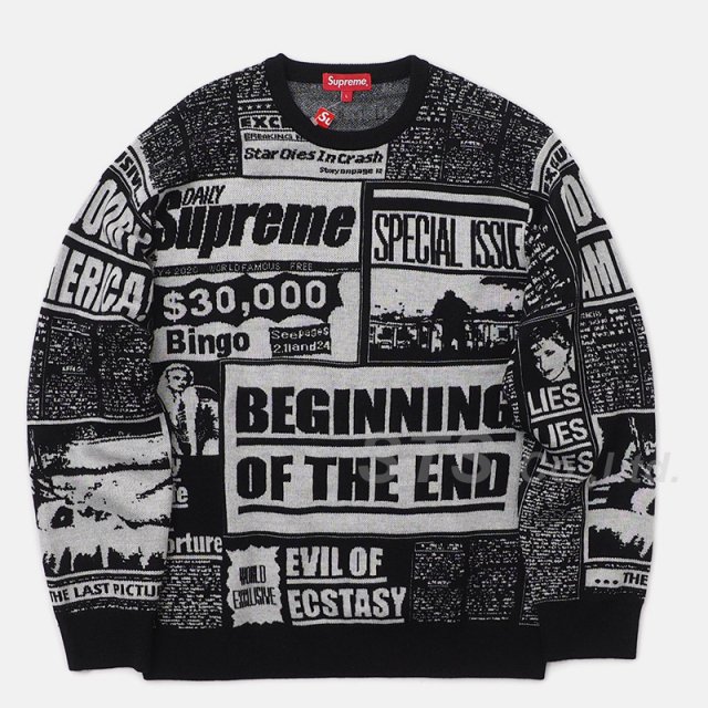 Supreme - Newsprint Sweater